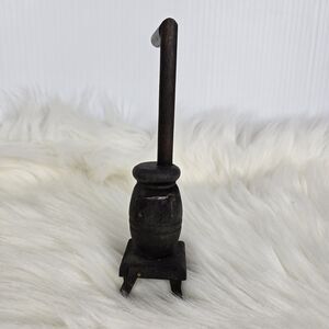 Vintage 1972 Reevesline Mini Dollhouse Pot Belly Stove Wood 6"